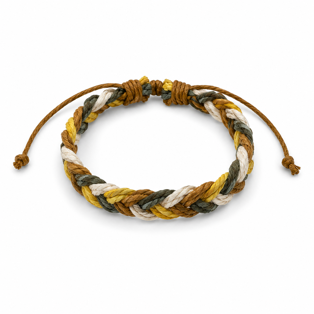 Earth Tone Braided Cotton Bracelet