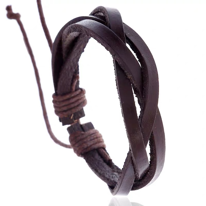 Infinity Twist Leather Bracelet
