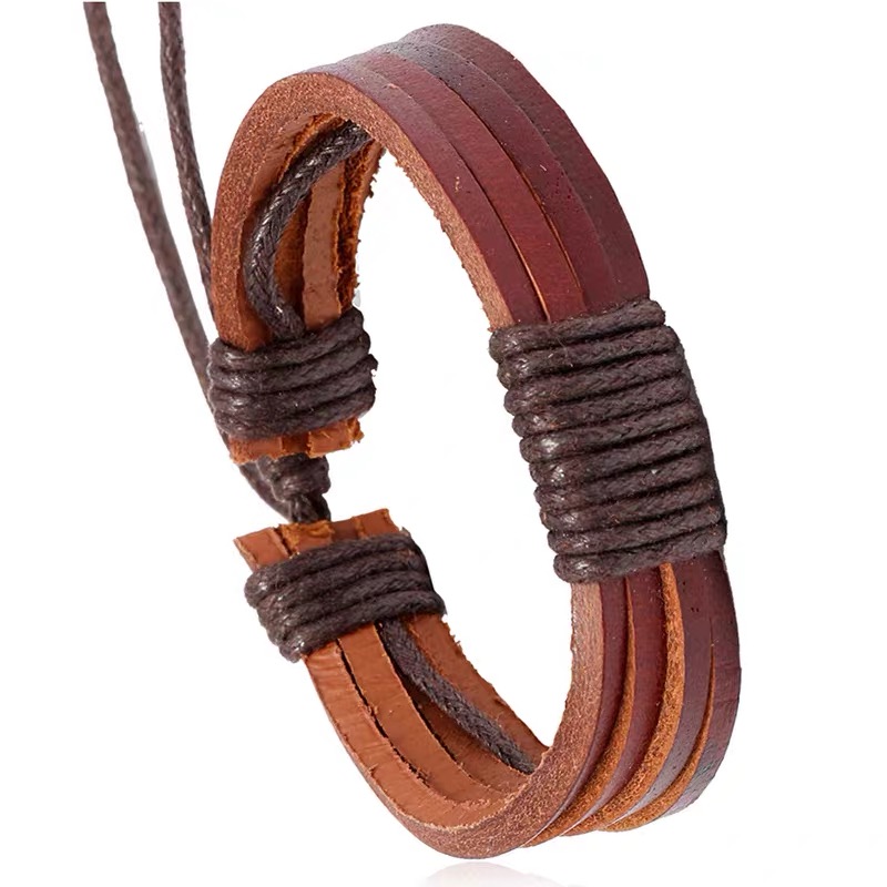 Classic Triple Band Leather Bracelet